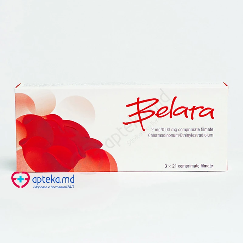 Белара, таб п/о 2/0.03мг, N21x3 Белара, таб п/о 2/0.03мг, N21x3