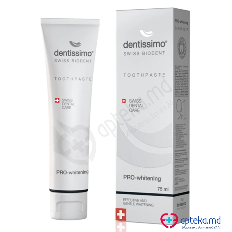 Зубная паста Dentissimo Premium Pro-Whitening, 75 мл Зубная паста Dentissimo Premium Pro-Whitening, 75 мл