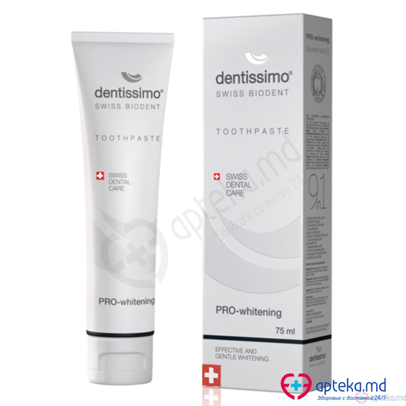 Зубная паста Dentissimo Premium Pro-Whitening, 75 мл