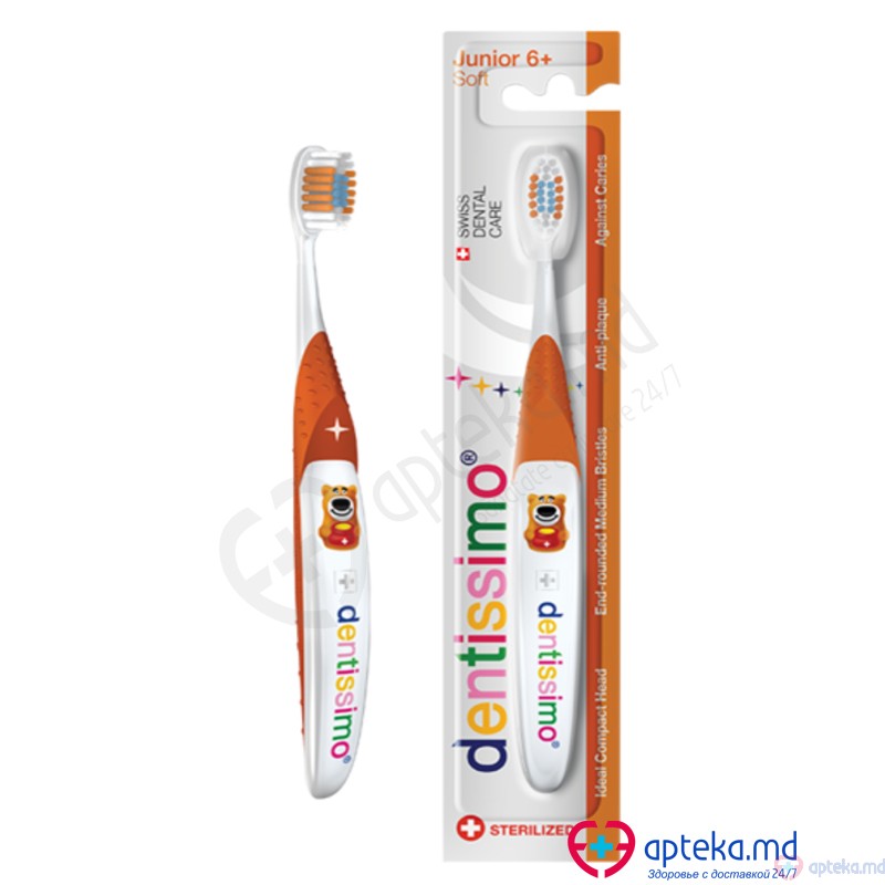 Periuta de dinti Dentissimo Junior Soft (de la 6 ani)Orange