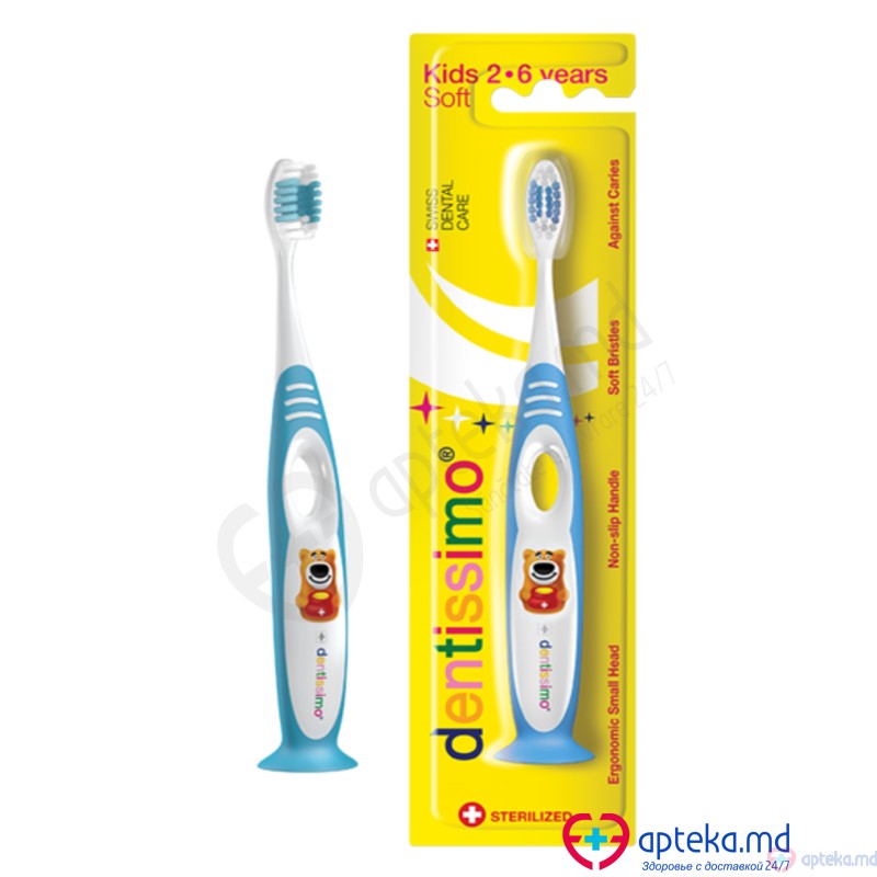 Periuta de dinti Dentissimo Kids Soft(2-6ani)Albastru