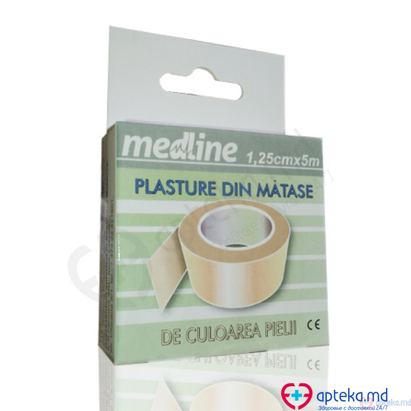 Emplastru din matase 1.25cmx5m Medline