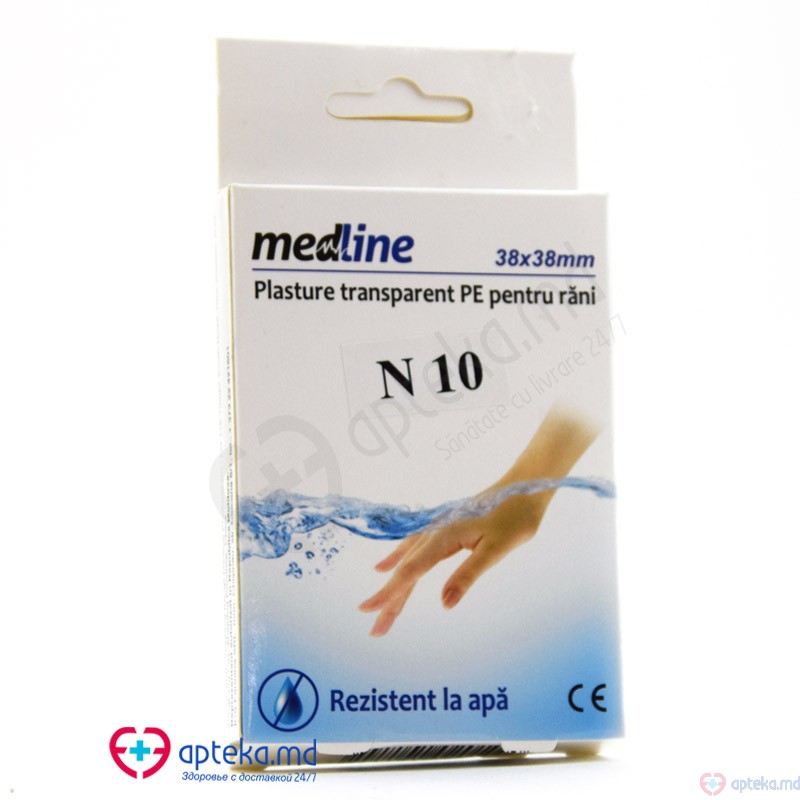 Emplasrtu transparent  38x38mm №10 Medline