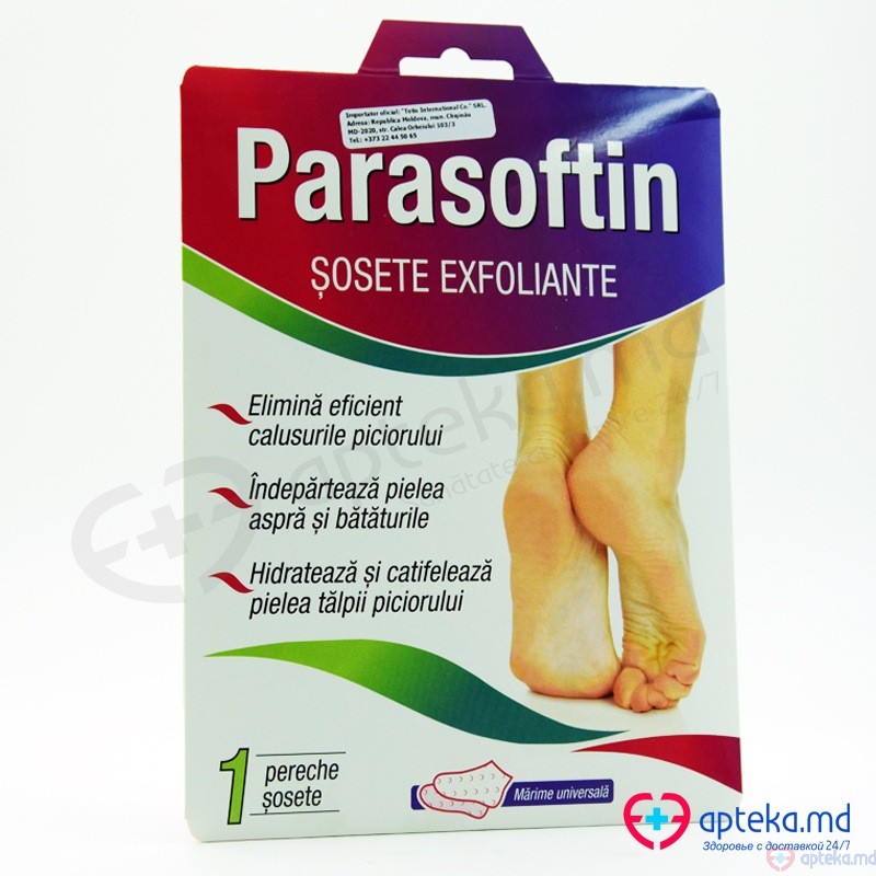 Parasoftin sosete exfoliante 1 pereche