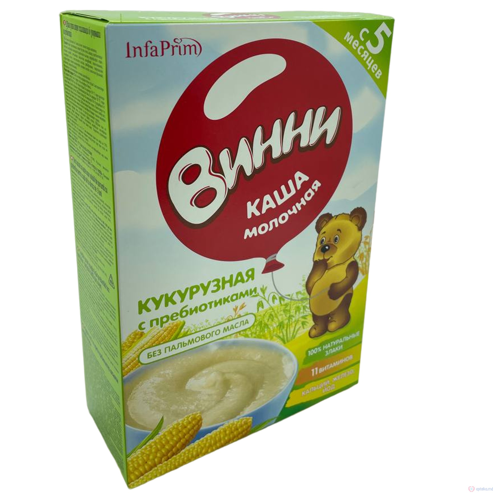 Питание детское "Винни" Кукурузная с пребиотиками 200 г