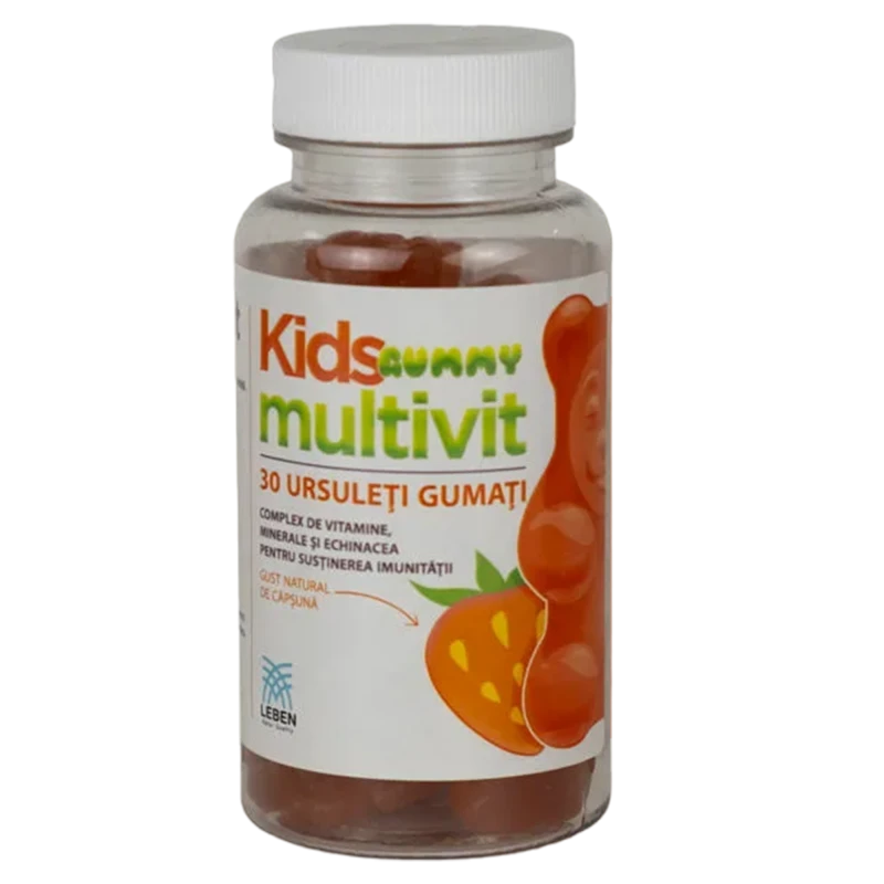 Жевательные мишки Kids Gummy Multivit Лебен, N30 Жевательные мишки Kids Gummy Multivit Лебен, N30