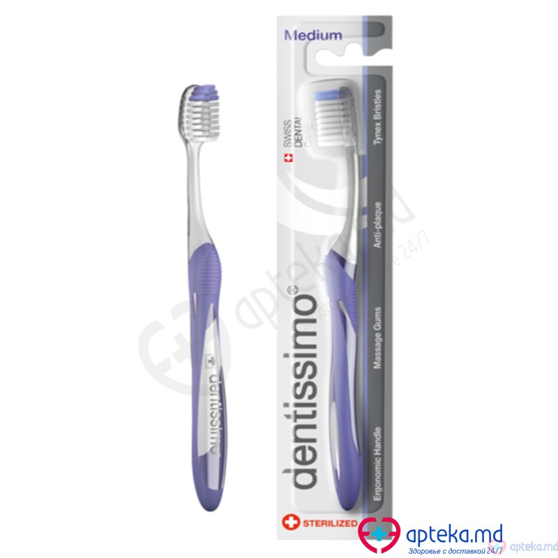 Periuta de dinti Dentissimo Medium Violet