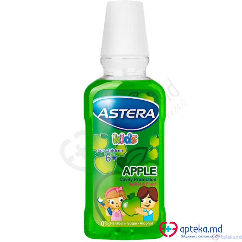 Clatitor p/u gura "ASTERA" kids 6+ apple 300ml