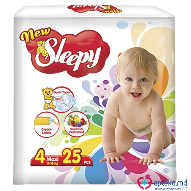 Подгузники New Sleepy maxi 8-18 кг (N4) N25 Подгузники New Sleepy maxi 8-18 кг (N4) N25