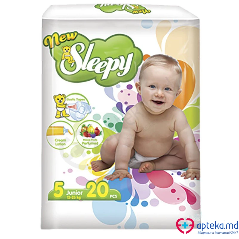Подгузники New Sleepy junior 12-25 кг (N5) N20 Подгузники New Sleepy junior 12-25 кг (N5) N20