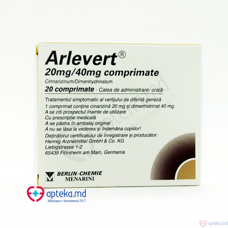 Arlevert comprimate 20 mg + 40 mg N20