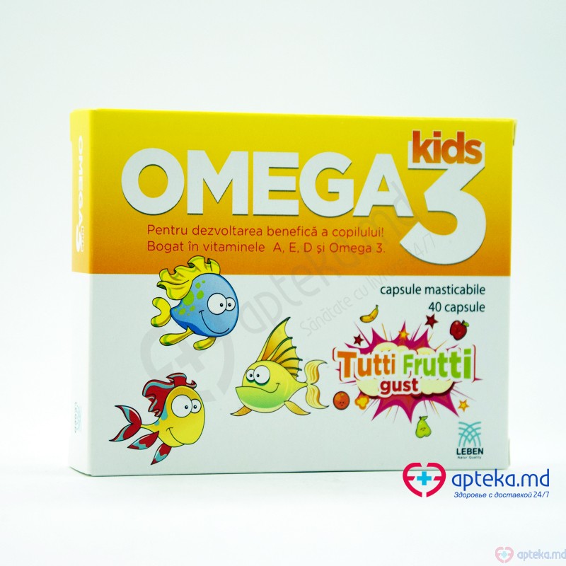 Omega 3 Kids Tutti-Frutti SBA №40 caps. Leben