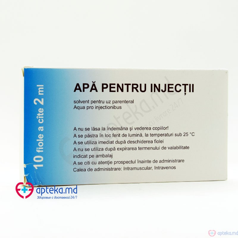 Apa pentru injectii sol. inj. 2 ml N 10