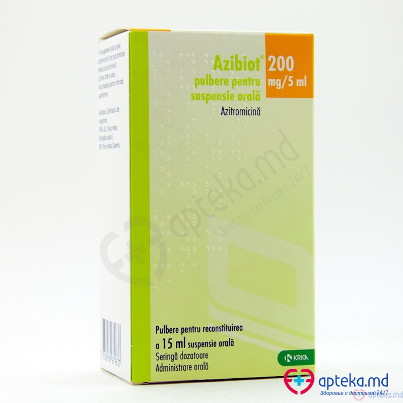 Azibiot pulb./susp. orala 200 mg/5 ml 15 ml N1