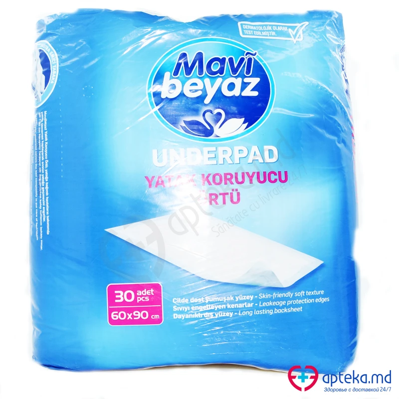 Пелёнки одноразовые Mavi 60 x 90 см N30 Пелёнки одноразовые Mavi 60 x 90 см N30