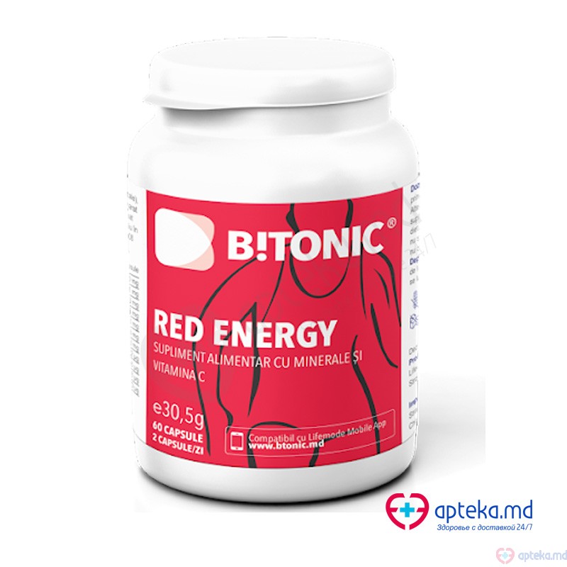 Bitonic Red Energy 9 minerale si vit. C caps. N60