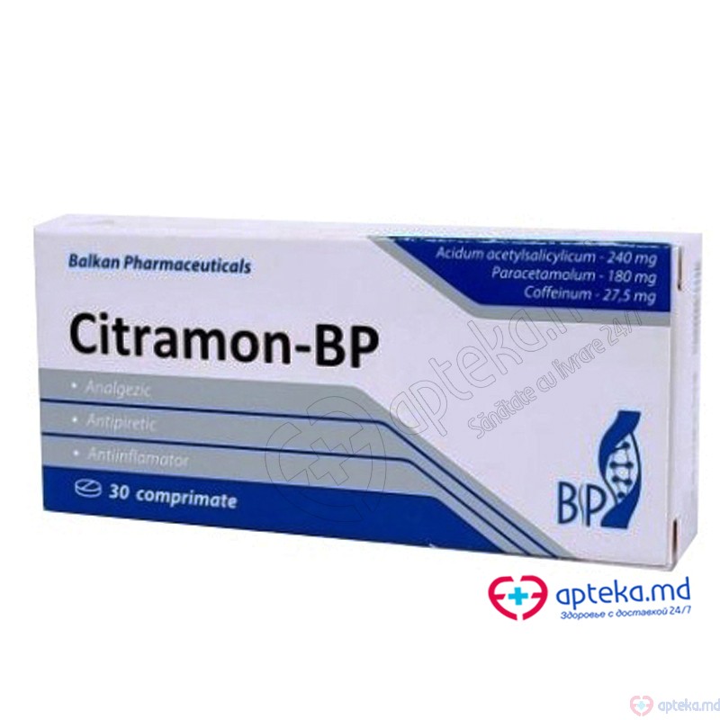 Citramon-BP comprimate 240 mg/180 mg/27.5 mg N10x3