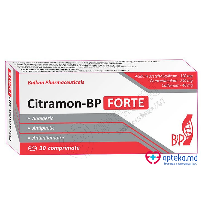 Цитрамон-BP Форте, таб 320/240/40мг, N10x3 Цитрамон-BP Форте, таб 320/240/40мг, N10x3
