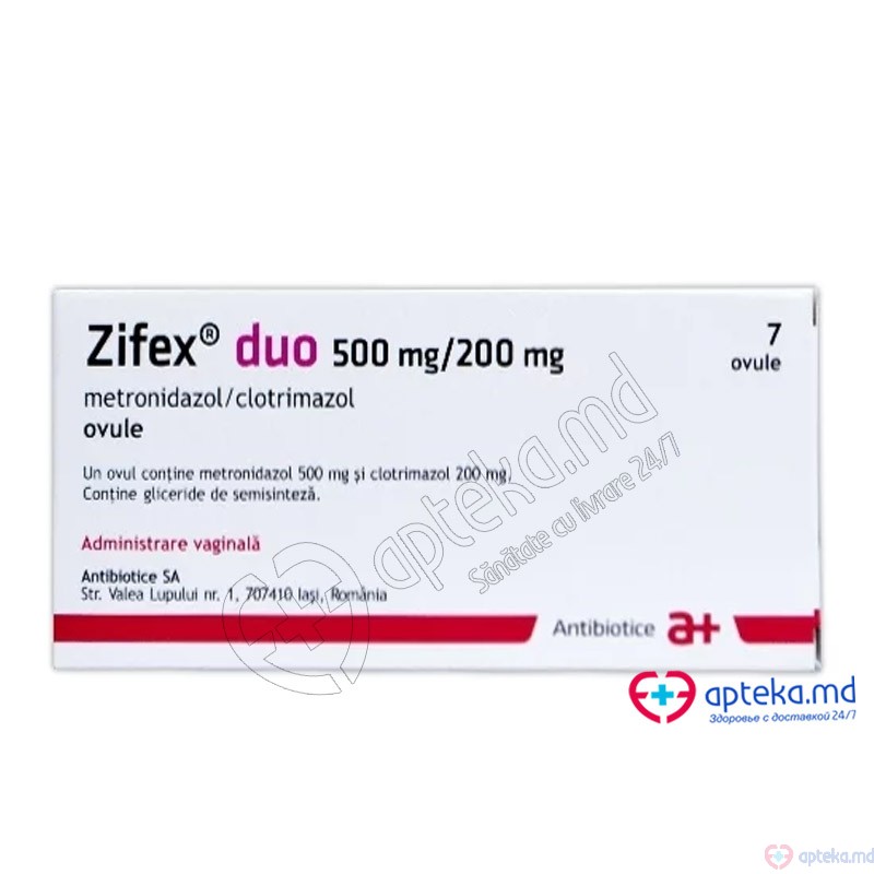 Zifex duo 500 mg/200 mg ovule 500 mg/200 mg N7