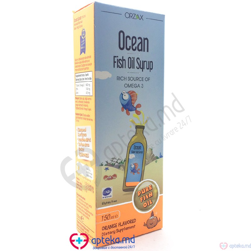 Omega 3 Ocean Portocala sirop 150ml