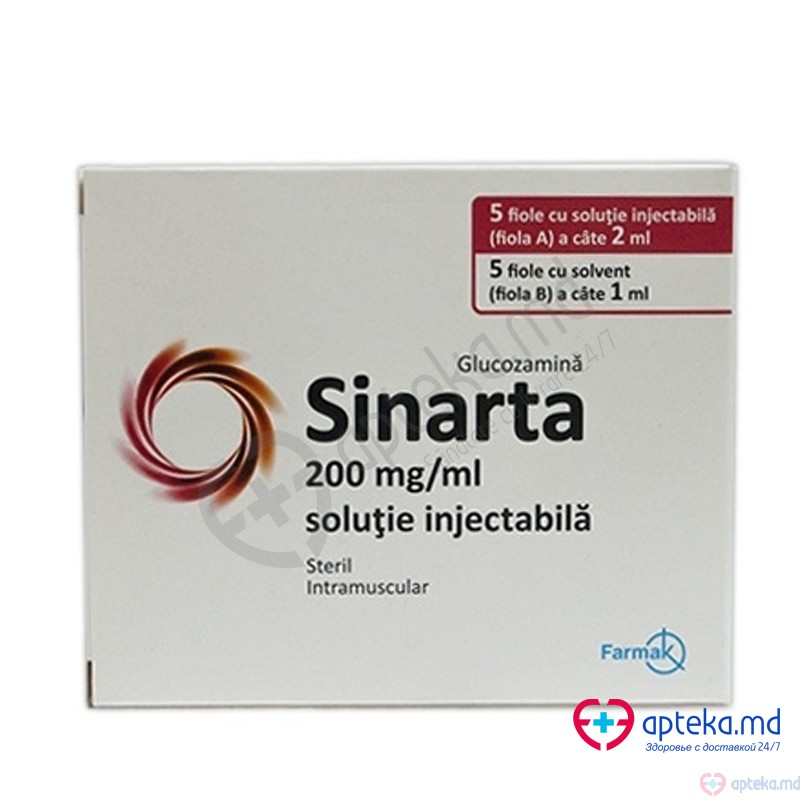 Sinarta sol. inj. 200 mg/ml 2 ml N5 + 1 ml N5