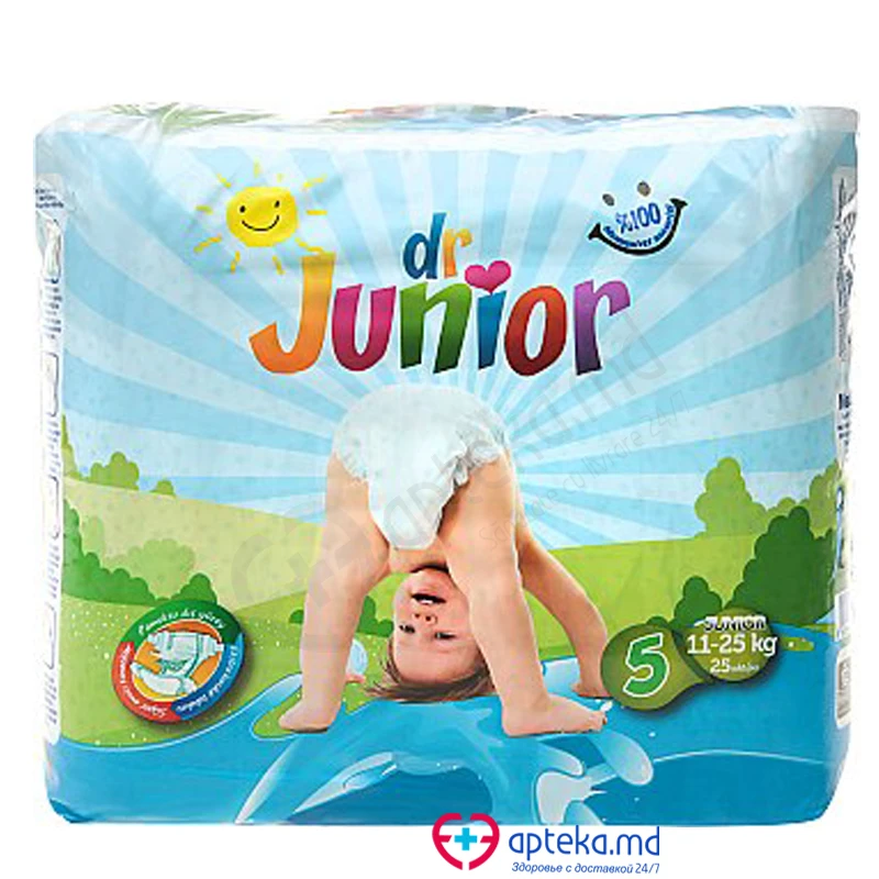 Подгузники для детей Dr. Junior 11-25 кг (N5) N25 Подгузники для детей Dr. Junior 11-25 кг (N5) N25