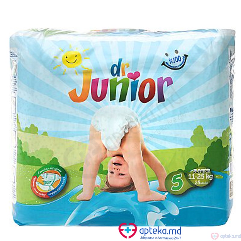 Подгузники для детей Dr. Junior 11-25 кг (N5) N25