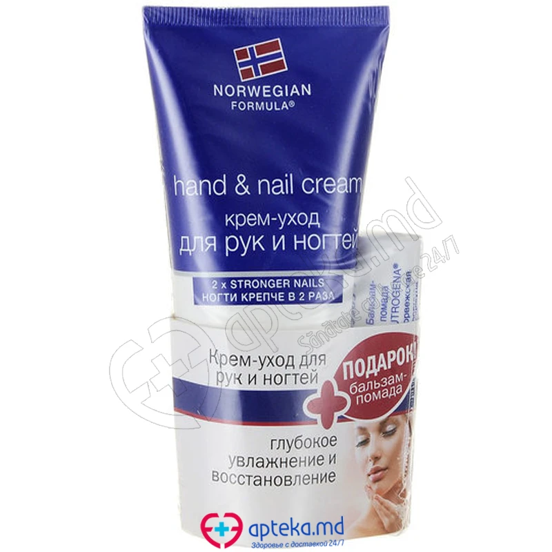 Крем для рук и ногтей Neutrogena 75 мл + помада-бальзам 4,8 г Крем для рук и ногтей Neutrogena 75 мл + помада-бальзам 4,8 г
