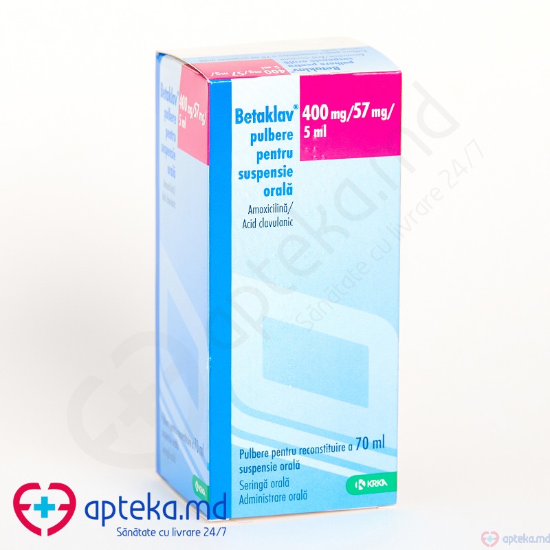 Betaklav pulb./susp. orala 400 mg/57 mg/5 ml 70 ml N1