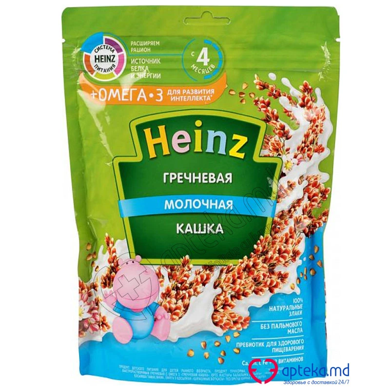 Каша HEINZ молочная с омега-3 гречневая 200 г Каша HEINZ молочная с омега-3 гречневая 200 г