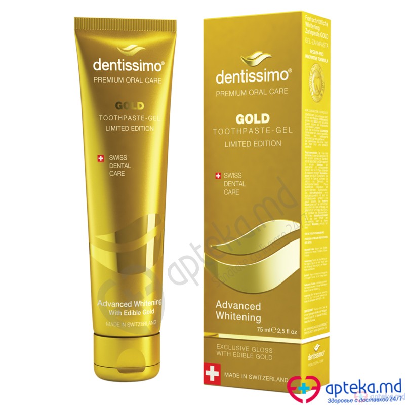 Pasta de dinti Dentissimo Gold Advanced Whitening 75ml