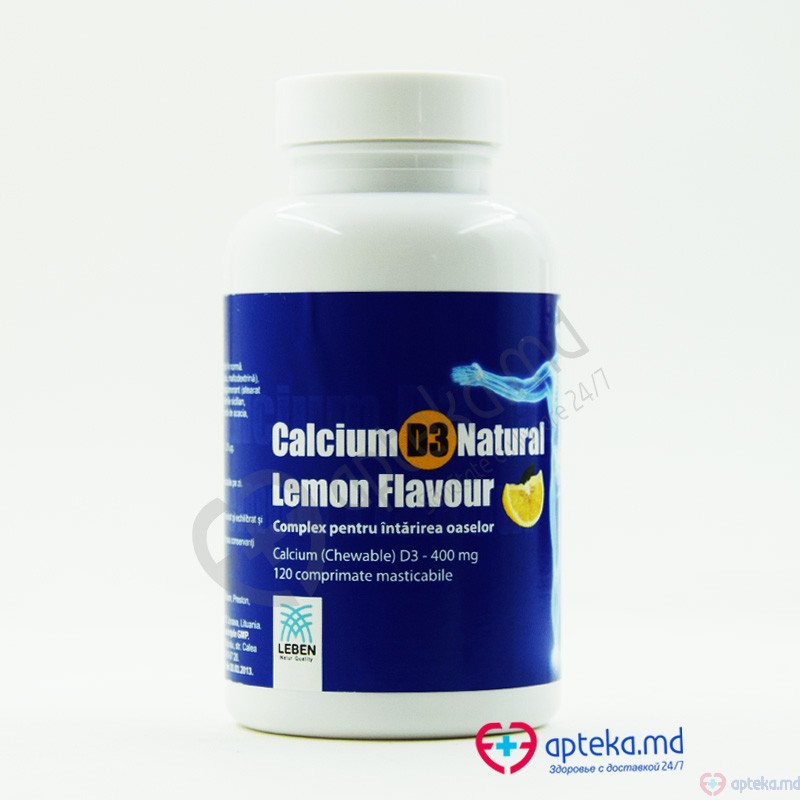 Calcium + D3 Natural Lemon Flavour SBA №120 comp. Leben