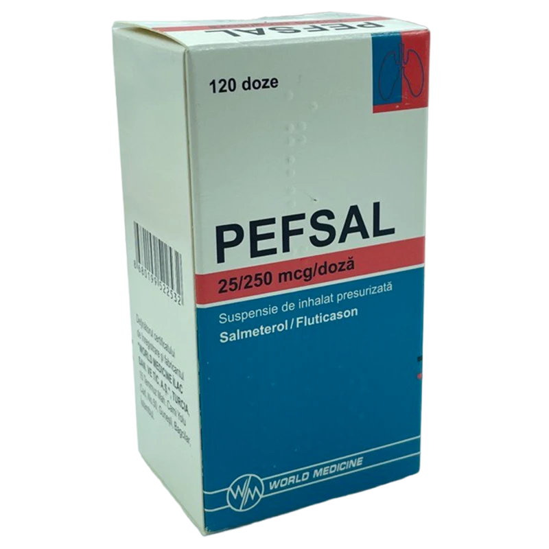 Pefsal susp. de inhalat presuriz. 25 mcg/250 mcg 120 doze N1