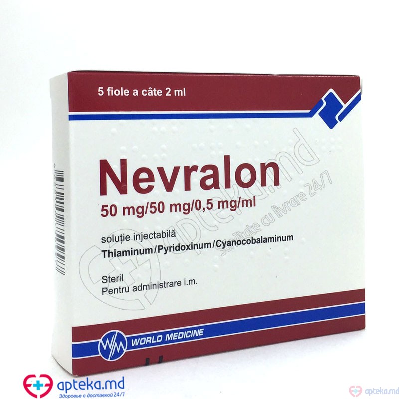 Nevralon sol. inj. 50 mg/50 mg/0,5 mg/ml 2 ml N5