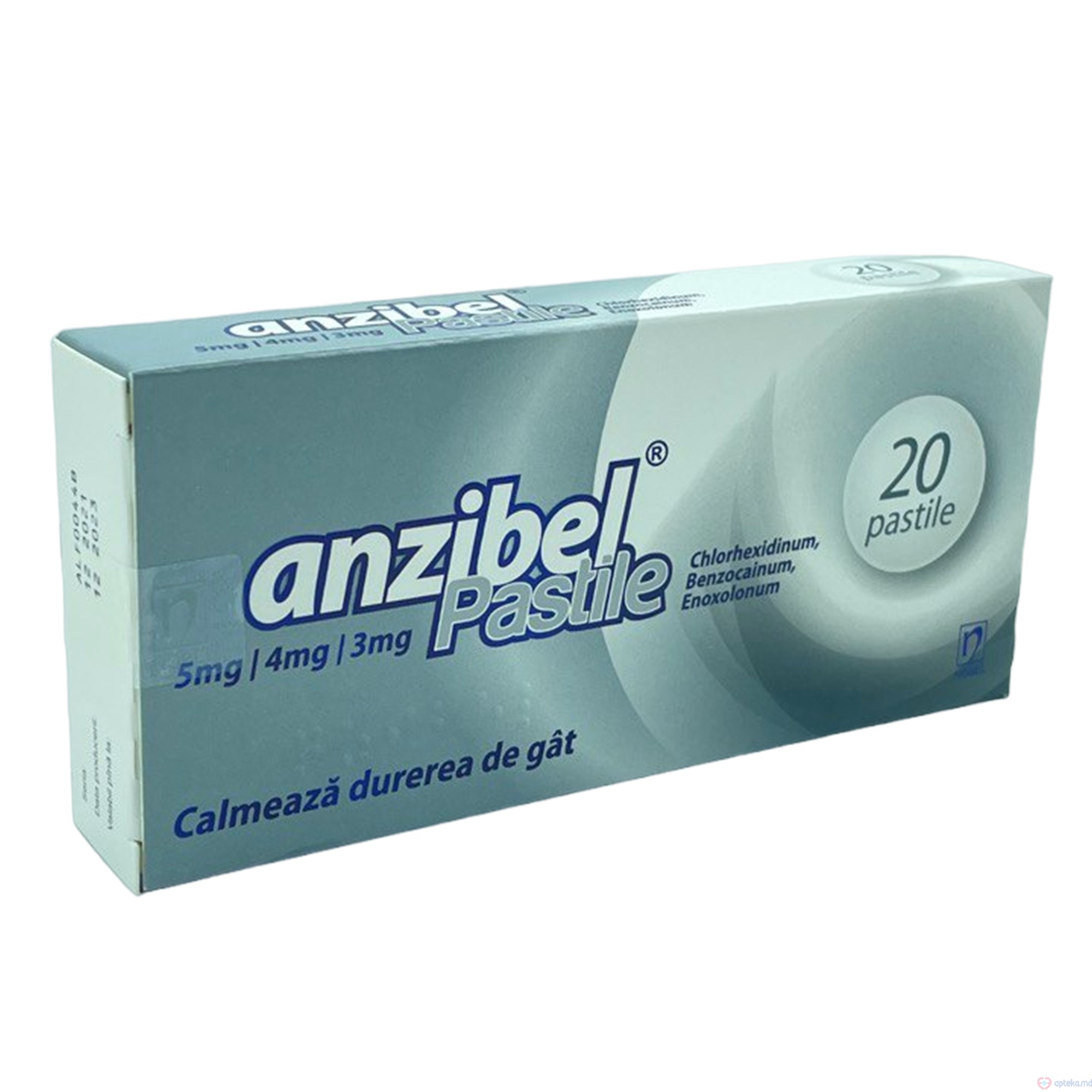 Anzibel  pastile 5 mg + 4 mg + 3 mg N10x2