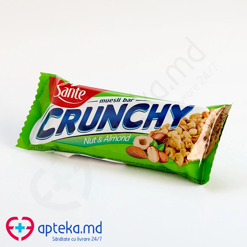 С фундуком и миндалем Sante, батончик, 35 г С фундуком и миндалем Sante, батончик, 35 г
