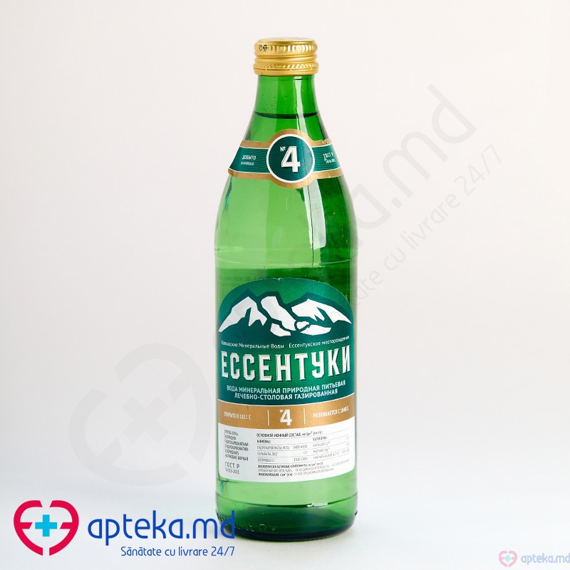 Apa minerala Ессентуки N4 carbogazificata 0.45l