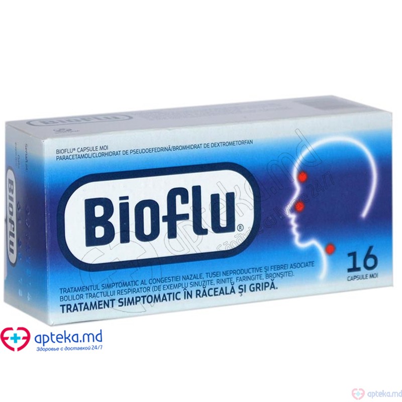 Bioflu capsule moi 250 mg/30 mg/10 mg N8x2