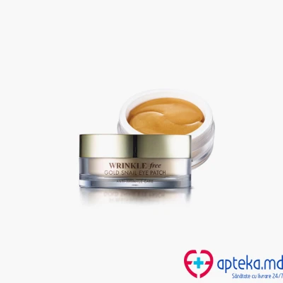 Гидрогелевые патчи для глаз с муцином улитки против морщин GOLD SNAIL EYE PATCH Wrinkle Free, 90 г