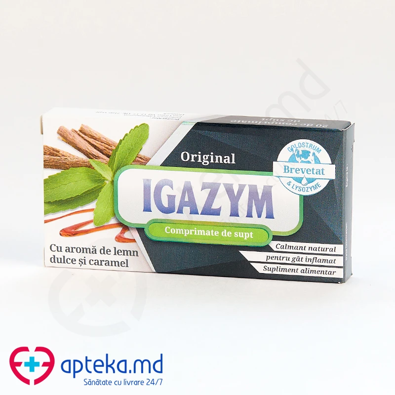 Игазим с молозивом и лизоцимом табл д/рассас N20 (карамель солодка) Игазим с молозивом и лизоцимом табл д/рассас N20 (карамель солодка)