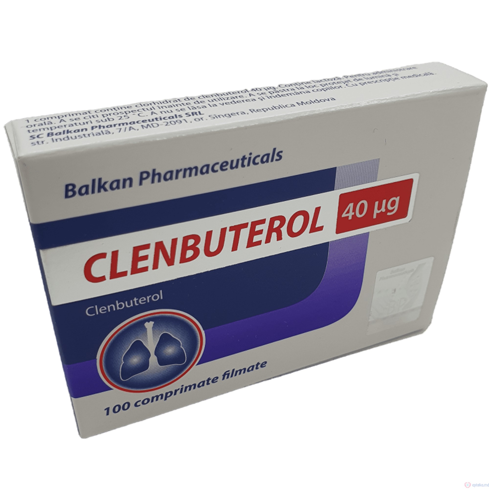 Clenbuterol comp. film. 40 mcgN25x4