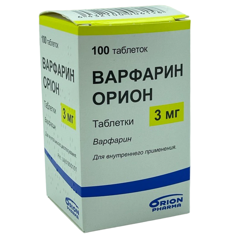 Варфарин Орион табл 3 мг N100 Варфарин Орион табл 3 мг N100