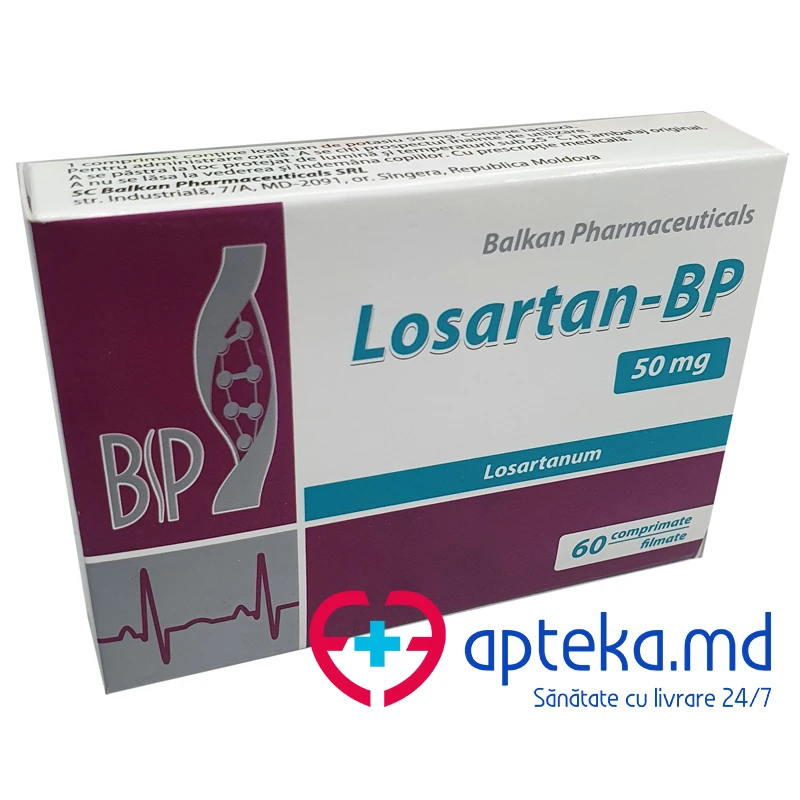 Лозартан-BP, таб п/о 50мг, N20x3 Лозартан-BP, таб п/о 50мг, N20x3