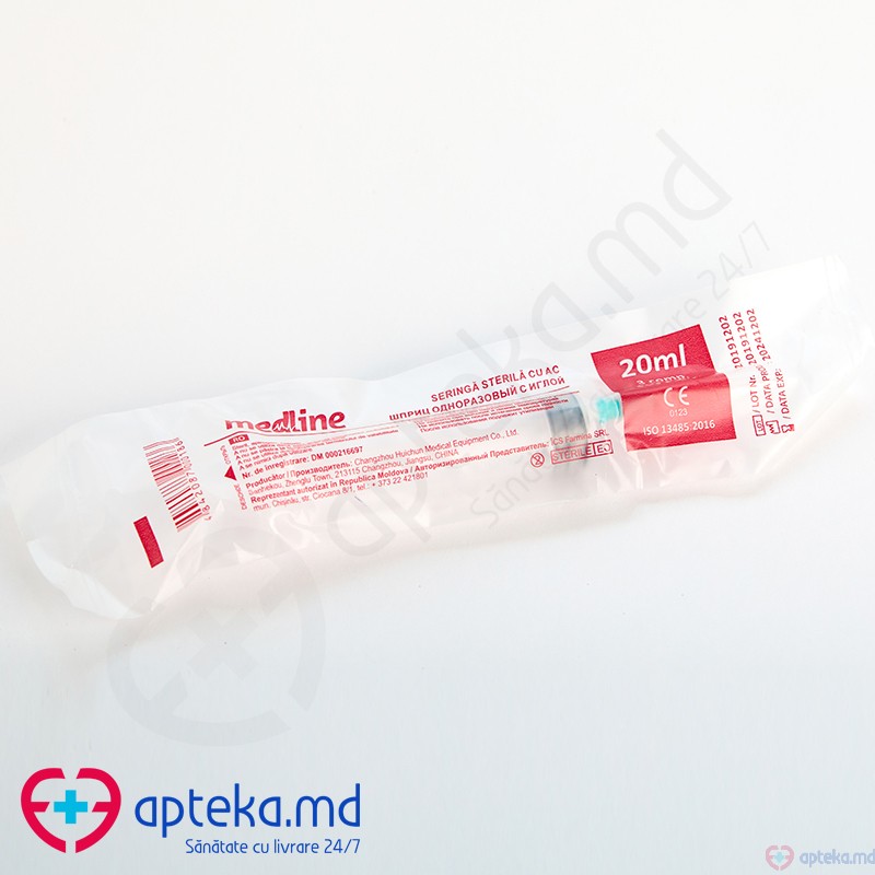 Seringa 20ml 3 componente 21G x 1 1/2 (0.8x40mm) Medline