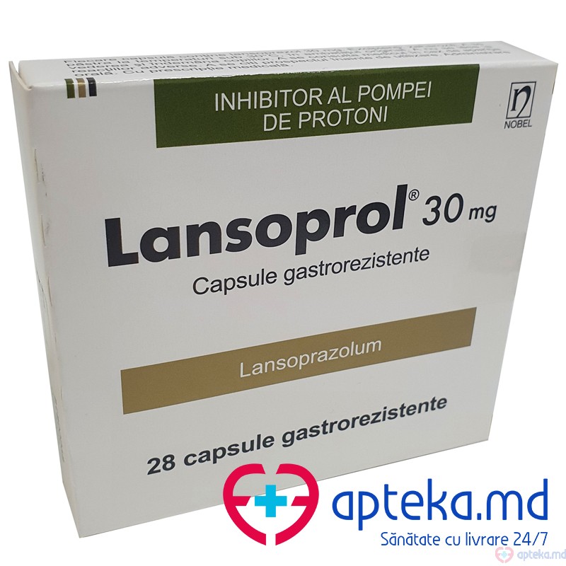 Lansoprol 30 mg caps. gastrorez. cu micropelete 30 mg N14x2