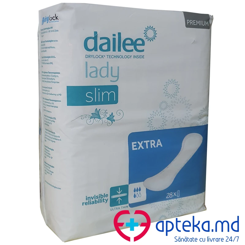 Прокладки урологические DAILLEE LADY Slim 4 капли Extra N28