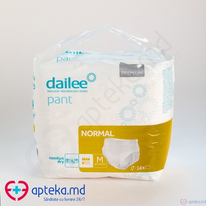 Подгузники-трусы для взрослых Dailee Pant Premium Normal размер M, 5 капель, N14