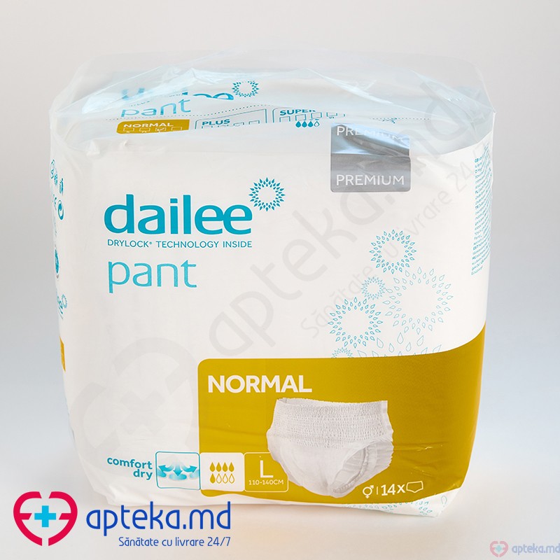 Подгузники-трусы для взрослых Dailee Pant Premium Normal размер L, 5 капель, N14