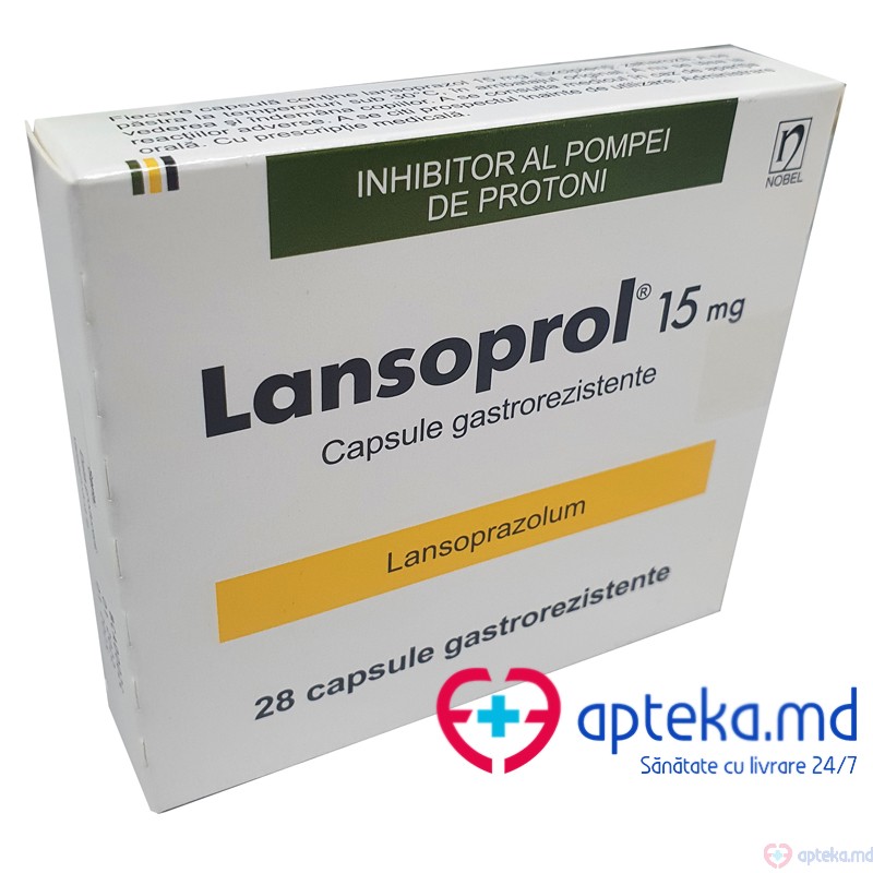 Lansoprol 15 mg caps. gastrorez. cu micropelete 15 mg N14x2