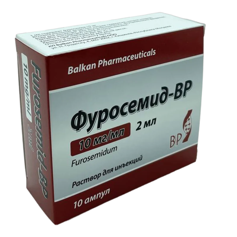 Фуросемид-BP, р-р д/инъ 10мг/мл, 2 мл, N10 Фуросемид-BP, р-р д/инъ 10мг/мл, 2 мл, N10